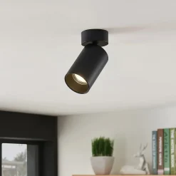 Arcchio spotlight Brinja, sæt med 3, sort, rund, Ø 6cm, GU10