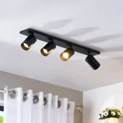 Arcchio Loftlamper|Spotlights>spotlight Brinja, sort, 65 cm lang, Ø 7 cm, 4 lyskilder