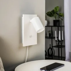 Arcchio Spotlights>spotlight Brinja, hvid, metal, USB-C, afbryder, GU10