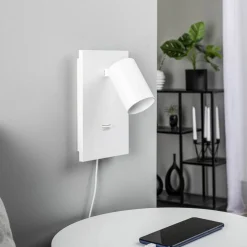 Arcchio Spotlights>spotlight Brinja, hvid, metal, USB-C, afbryder, GU10