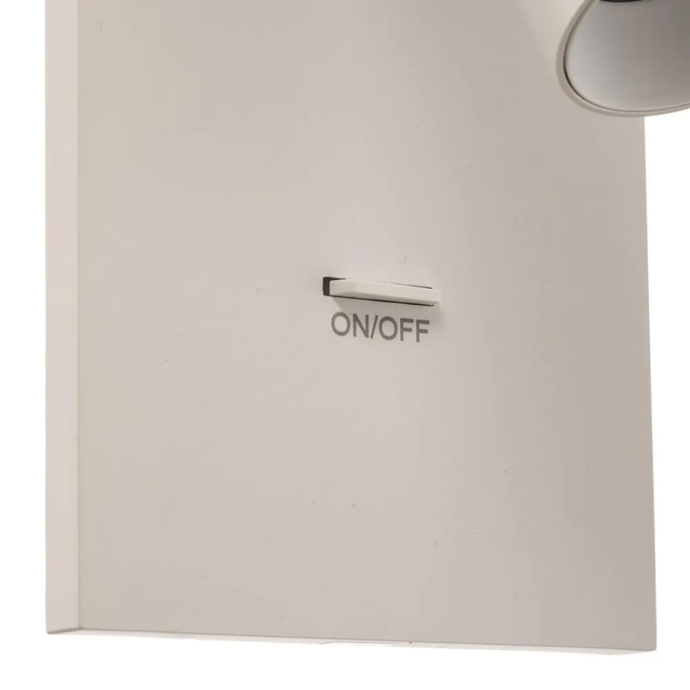 Arcchio Spotlights>spotlight Brinja, hvid, metal, USB-C, afbryder, GU10