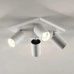 spotlight Brinja, hvid, kantet, Ø 6 cm, 4 lyskilder, GU10^Arcchio Hot