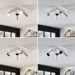 spotlight Brinja, hvid, kantet, Ø 6 cm, 4 lyskilder, GU10^Arcchio Hot