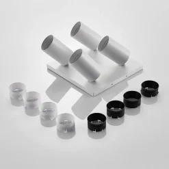 spotlight Brinja, hvid, kantet, Ø 6 cm, 4 lyskilder, GU10^Arcchio Hot