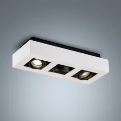 Arcchio spotlight Vince, 36 cm, 3 lyskilder, hvid/sort, GU10