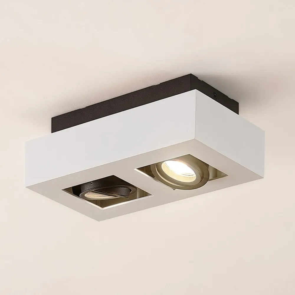 Arcchio Loftlamper|Spotlights>spotlight Vince, 25 cm, 2 lyskilder, hvid/sort, GU10