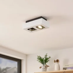 Arcchio Loftlamper|Spotlights>spotlight Vince, 25 cm, 2 lyskilder, hvid/sort, GU10