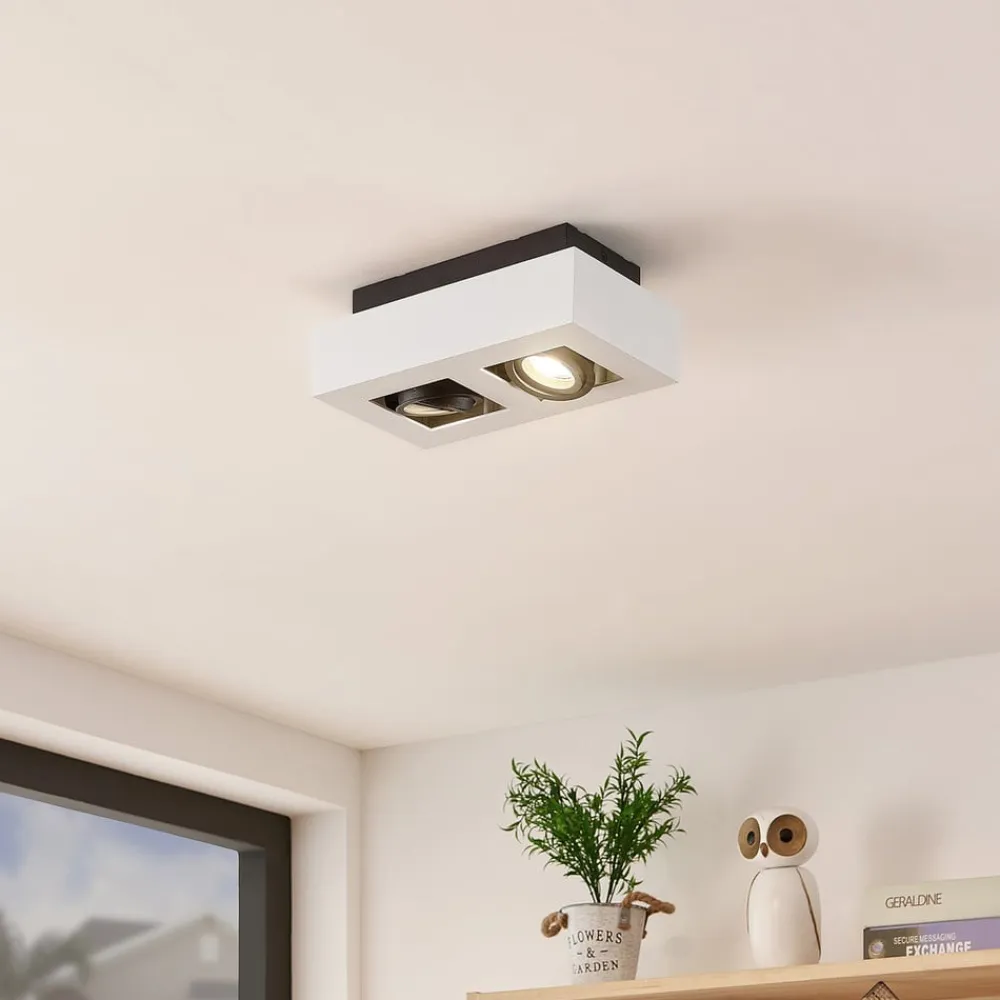 Arcchio Loftlamper|Spotlights>spotlight Vince, 25 cm, 2 lyskilder, hvid/sort, GU10