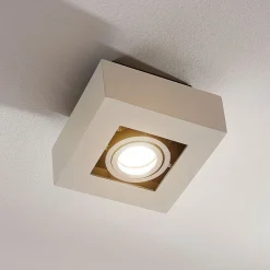 spotlight Vince, 14 x 14 cm, hvid/krom, metal, GU10^Arcchio Hot