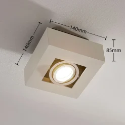 spotlight Vince, 14 x 14 cm, hvid/krom, metal, GU10^Arcchio Hot