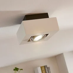 spotlight Vince, 14 x 14 cm, hvid/krom, metal, GU10^Arcchio Hot