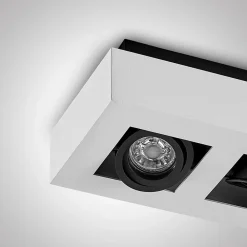 Arcchio spotlight Vince, 47 cm, 4 lyskilder, hvid/sort, GU10