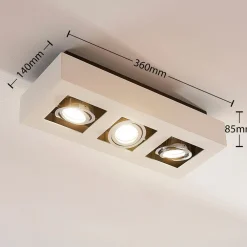 spotlight Vince, 36 cm, 3 lyskilder, hvid/krom, GU10^Arcchio
