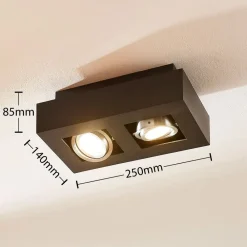 Arcchio spotlight Vince, 25 cm, sort, metal, GU10