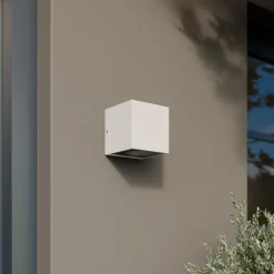 Tassnim LED udendørs væglampe hvid 1-lys.^Arcchio Online
