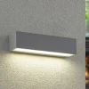 Arcchio Terrassebelysning>udendørs LED-væglampe Lengo, 25 cm, 1 lyskilde, grå, CCT