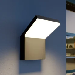 Arcchio udendørs LED-væglampe Yolena, antracit, aluminium, 21 cm