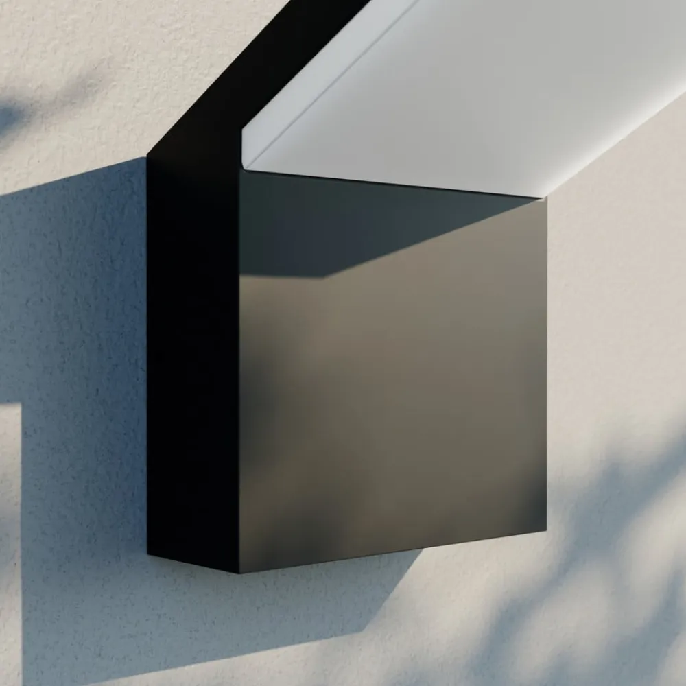 Arcchio udendørs LED-væglampe Yolena, antracit, aluminium, 21 cm