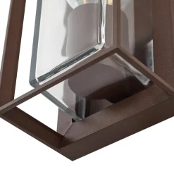 udendørs væglampe Ismera, rustfarvet, IP65, glas, E27^Arcchio