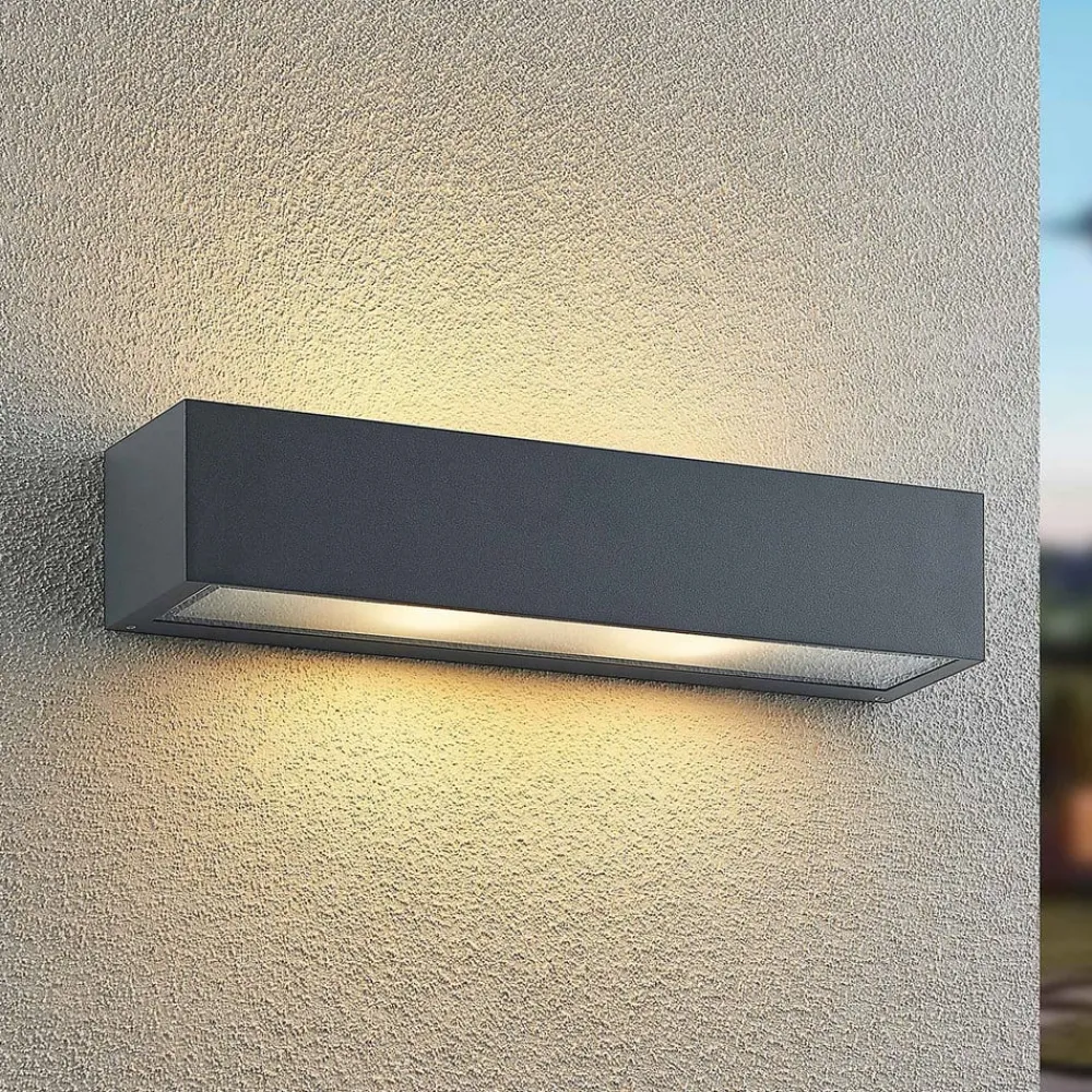 udendørs væglampe LengoE27, 38 cm, antracit, E27, IP54^Arcchio