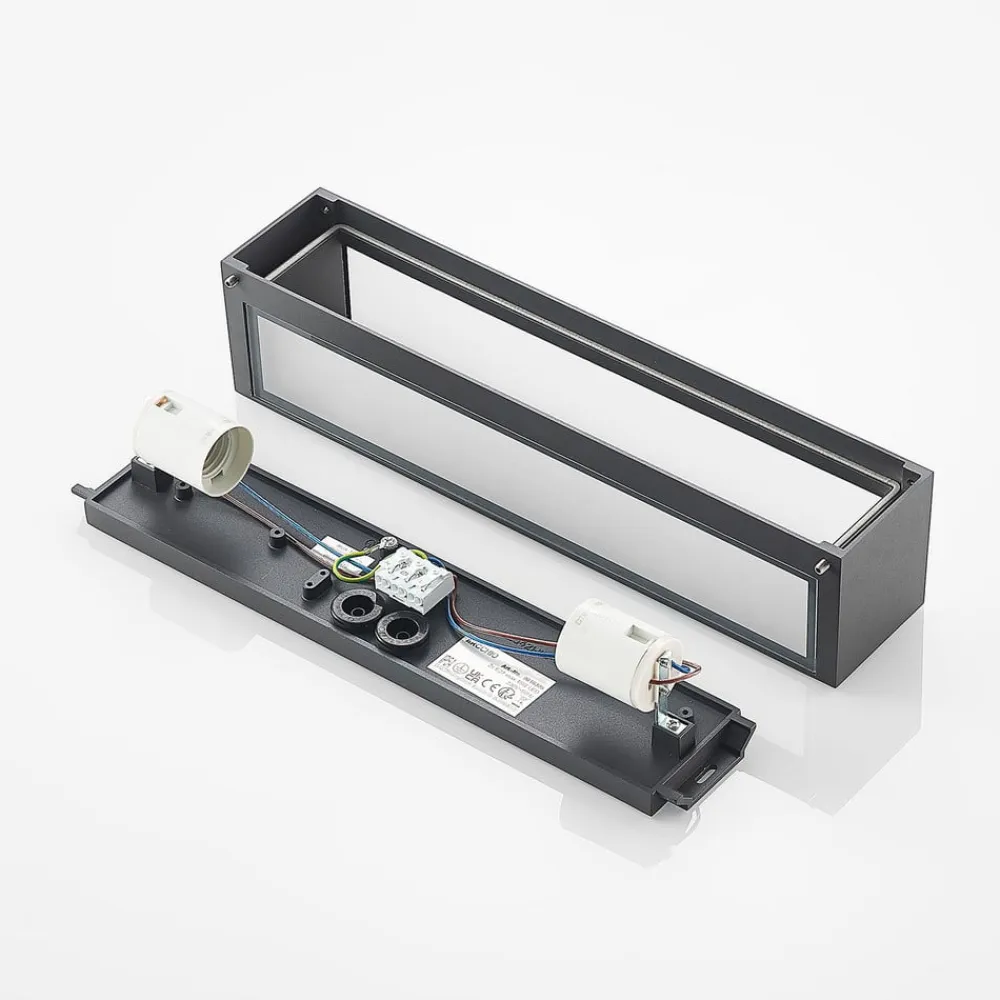 udendørs væglampe LengoE27, 38 cm, antracit, E27, IP54^Arcchio