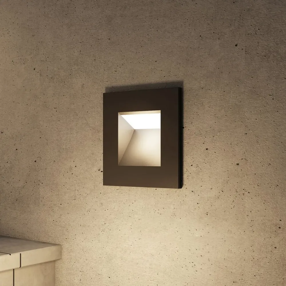 vægindbygningslampe Zamo, G9, sort, 12 cm, IP65^Arcchio Sale