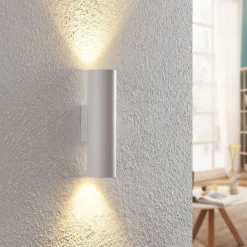 Arcchio Væglamper|Væglamper>væglampe Brinja, hvid, metal, op/ned, GU10