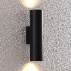 Arcchio Gang|Pendellamper>væglampe Brinja, sort, metal, op/ned, GU10