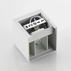 Arcchio væglampe Zuzana, kantet, hvid, G9, 10 cm bred