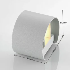 Arcchio væglampe Zuzana, rund, hvid, G9, 13 cm bred