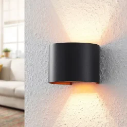 væglampe Zuzana, rund, sort, G9, 13 cm bred^Arcchio Clearance