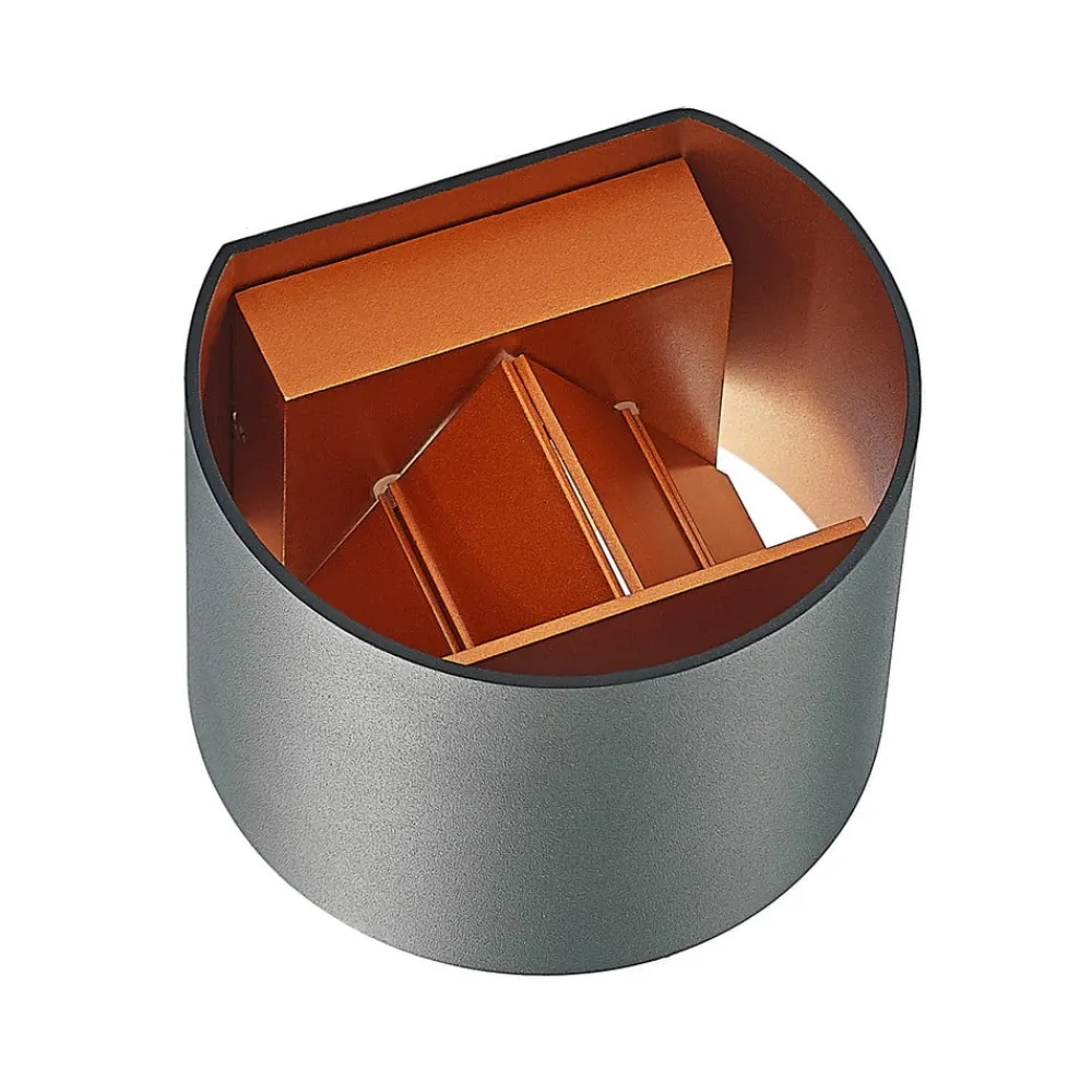 væglampe Zuzana, rund, sort, stik, 13 cm^Arcchio Outlet