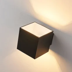 Arcchio væglampe Zuzana, sæt med 2, sort, G9, 10 cm bred