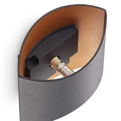 Vilja væglampe, sort, guld, oval^Arcchio New