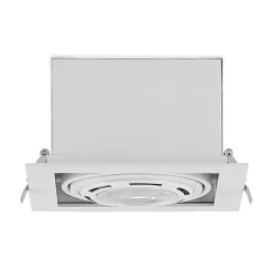 Arcchio Yasna indbygningslampe, enkelt lys, hvid