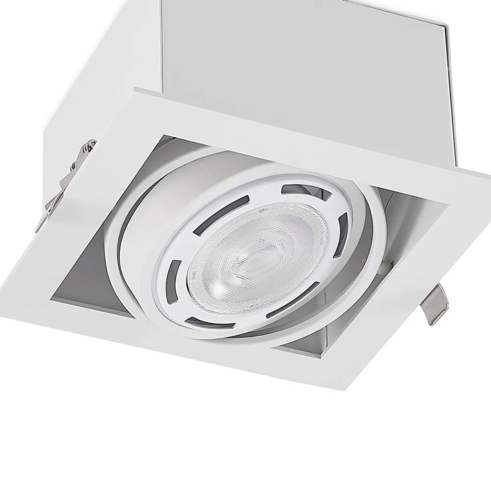 Arcchio Yasna indbygningslampe, enkelt lys, hvid