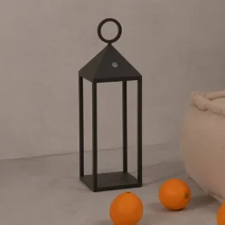 FARO BARCELONA Dekorationsbelysning>Argus LED-bordlampe, mørkegrå, aluminium/PMMA, højde 47 cm