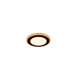 Trio Lighting Indbygningsspots>Argus LED-downlight RGBW fjernbet Ø8cm sort