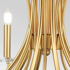 Ariane lysekrone, guldfarvet, Ø 92 cm, krystal, 10 lyskilder.^ORION Discount