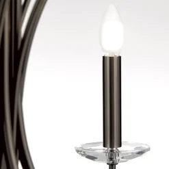 Ariane lysekrone, nikkel, Ø 92 cm, krystal, 10 lyskilder.^ORION Outlet