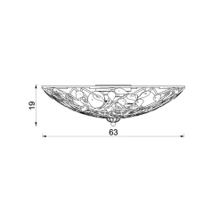Arion loftlampe, creme/guldpatineret, Ø 63 cm, stål^Luminex Outlet