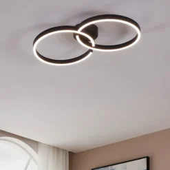 EGLO Loftlamper>Armandolo LED-loftlampe, sort, længde 67 cm, CCT, RGB