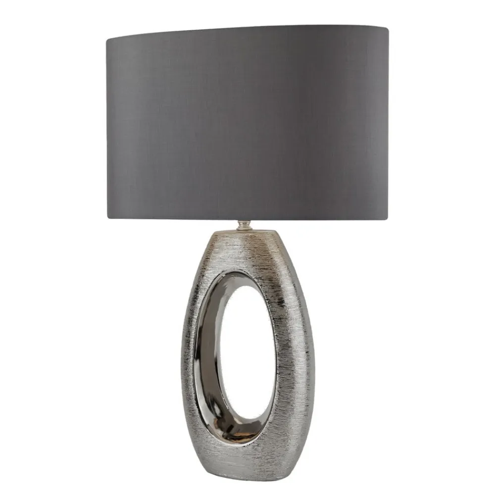 Searchlight Bordlamper>Artisan bordlampe med stofskærm