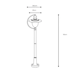 Aruba vejlampe, sort^Lucide Online