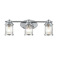 Ashland Bay bad-væglampe, krom, 3 lyskilder^KICHLER Discount