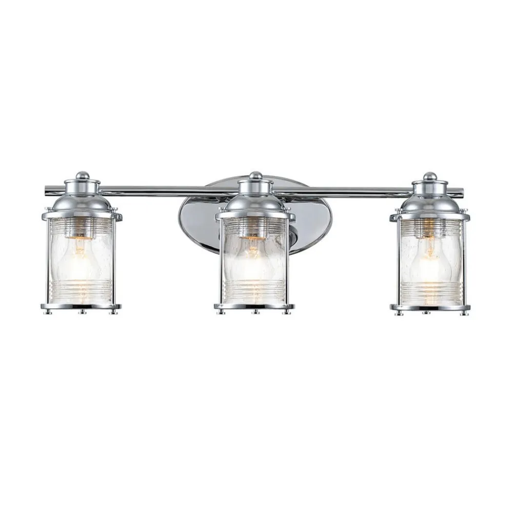 Ashland Bay bad-væglampe, krom, 3 lyskilder^KICHLER Discount