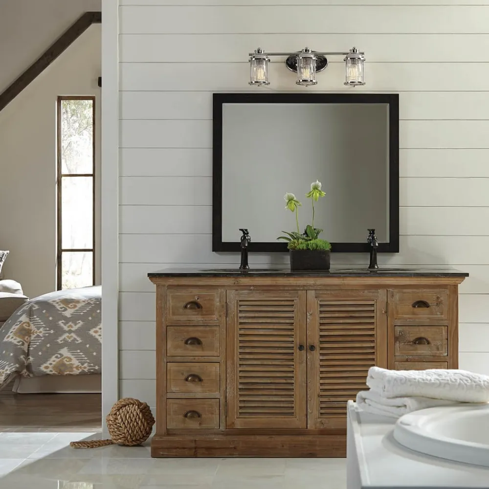 Ashland Bay bad-væglampe, krom, 3 lyskilder^KICHLER Discount