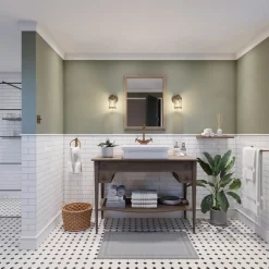 KICHLER Ashland Bay bad-væglampe, messing, 1 lyskilde