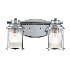 KICHLER Væg- Og Spejllamper>Ashland Bay væglampe til badeværelset, 2 lk, krom