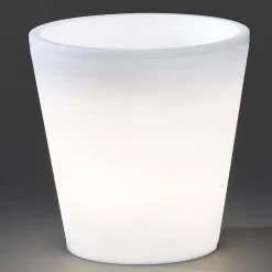 Konstsmide Assisi LED-blomsterpotte, belyst, Ø 28 cm